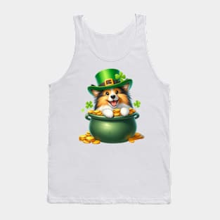 St Patricks Day Shetland Sheepdog Tank Top